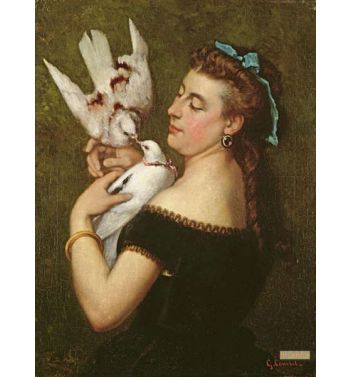 Woman With Pigeons