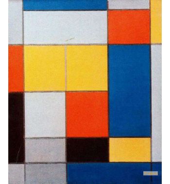 Composition With Red Blue And Yellow Green