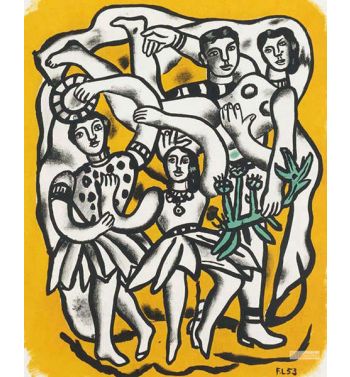 Dancers, Yellow Background, S, 137