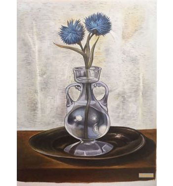 The Vase Of Cornflowers