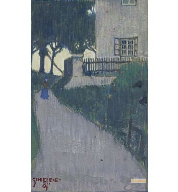 Landscape With House, Trees And Female Figure