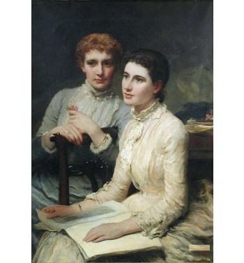Portrait Of Miss Polly Rodgett And Miss Maud Burton
