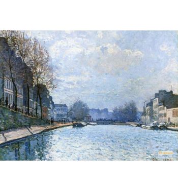 View Of The Canal Saint Martin Paris 1870