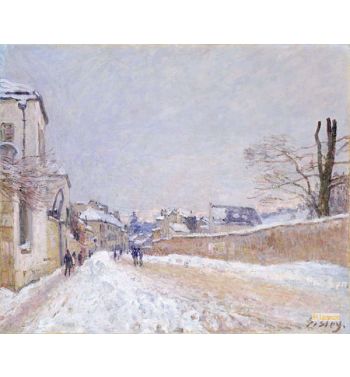 Rue Eugène Moussoir At Moret Winter 1891