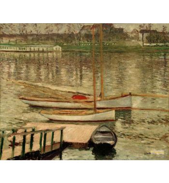 Sailboats At Anchor On The Seine