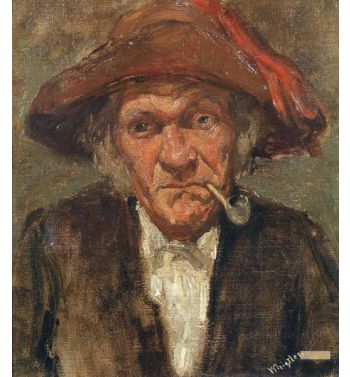 Man Smoking A Pipe c1859
