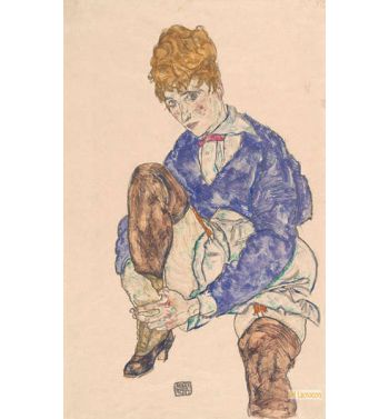 Portrait Of The Artist’S Wife Seated, Holding Her Right Leg, 1917