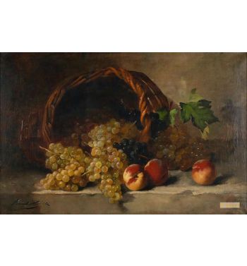 Still Life With Peaches And Grapes