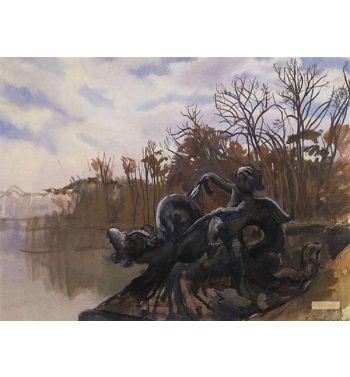 Fountain In The Versailles Park 1926