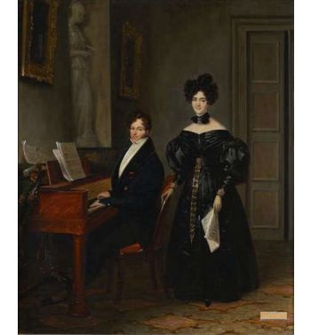 Portrait Of François Adrien Boieldieu And His Wife Jenny Philis Bertin