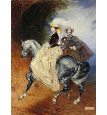 The Horsemen Portrait Of Eugeny And Emily Mussard 1849