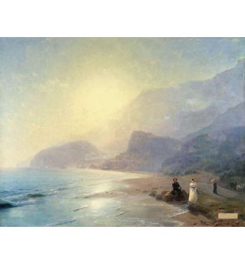 Alexander Pushkin And Princess Maria Raevskaya Near Gurzuf 1886