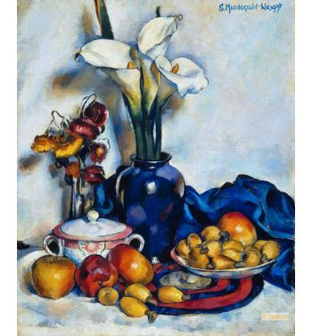 Still Life with Arum Lilies and Fruit