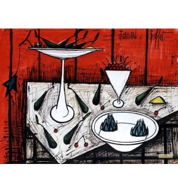 Nature Morte Fond Rouge