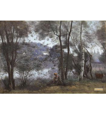 Ville Davray The Lake Seen Through Foliage 1865 1870