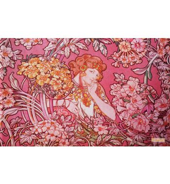 Woman Among The Flowers Square Sticker