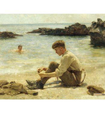 T. E. Lawrence As A Cadet At Newporth Beach, Near Falmouth