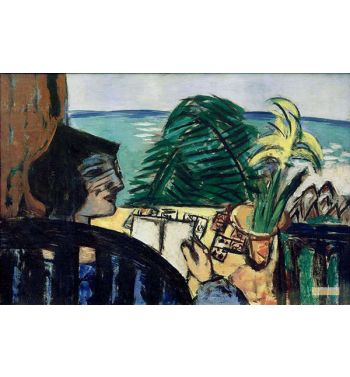 Woman Reading By The Sea