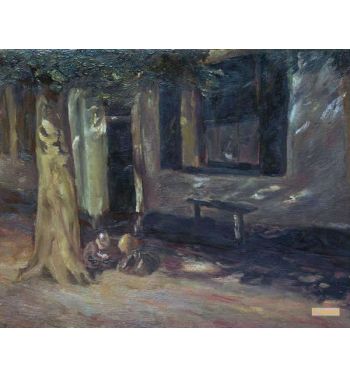 Playing Children On The Doorstep