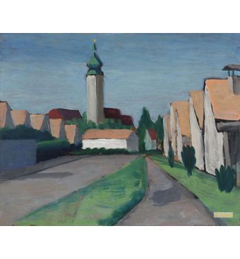 Suburb With Baroque Church, Munich Ramersdorf, 1936