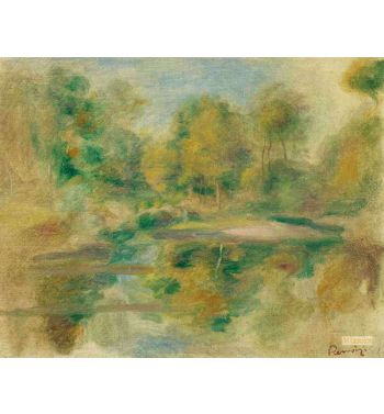 Landscape Pond And Background