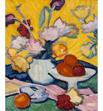 Tulips In A Pottery Vase, 1910 14
