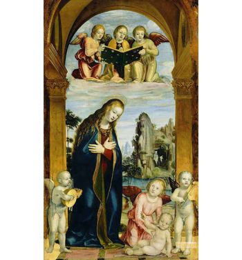 Madonna Adoring The Child With Musical Angels