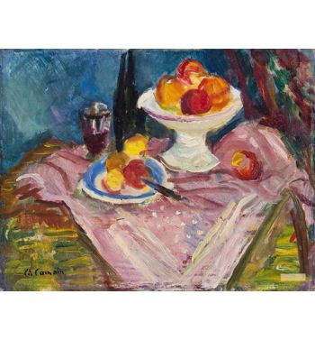 Still Life At The Bottle Of Wine, Glass And