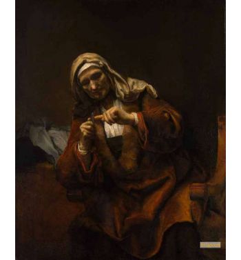 Old Woman Cutting Her Nails