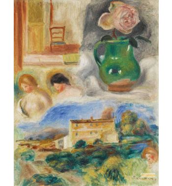 Landscape And Heads Of Women