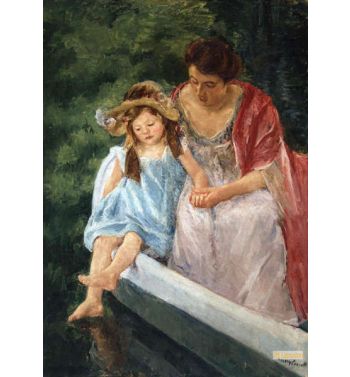Mother And Child In Boat 1908