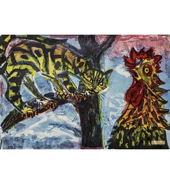 Picture Cat With Cock, 1966