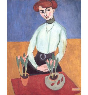 Girl With Tulips