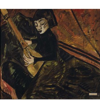 Girl Playing the Lute