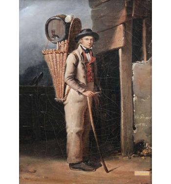 Man With A Barrel On A Basket 1831