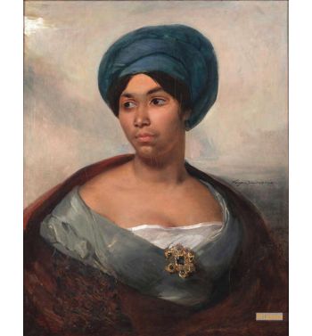 Portrait Of A Woman In A Blue Turban