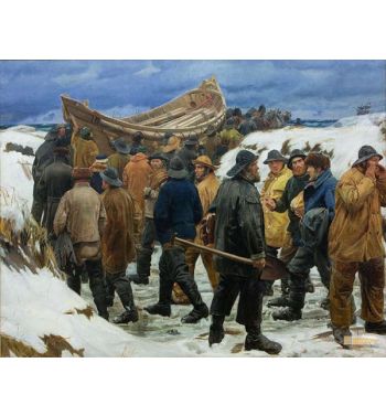 The Lifeboat Is Taken Through The Dunes 1883