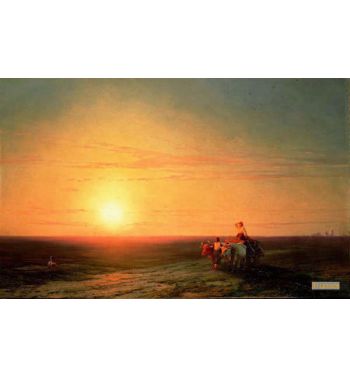 Peasants Returning From The Fields At Sunset