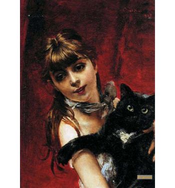 Girl With A Black Catn