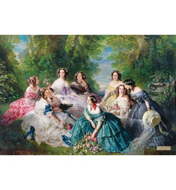 Empress Eugenie 1826 1920 Surrounded By Her Ladies In Waitin