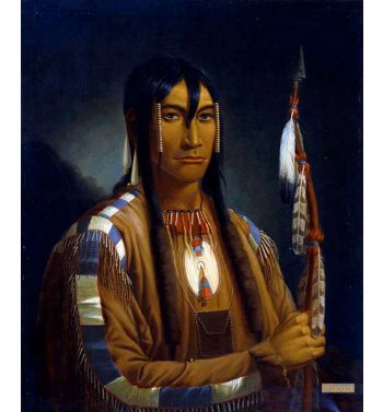 A Plains Cree Warrior And Pipe Stem Carrier