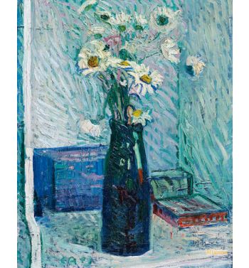 Flower Still Life with Marguerites in Vase