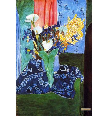 Calla Lilies And Irises And Mimosas