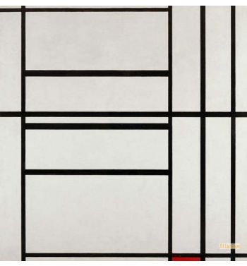 Composition No 1 With Gray And Red 1938