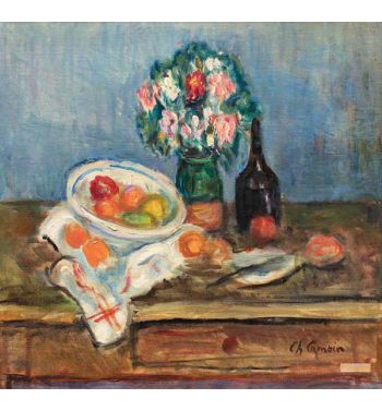 Bouquet Of Flowers And Fruits