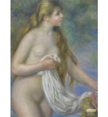 Bather With Long Hair Circa 1895