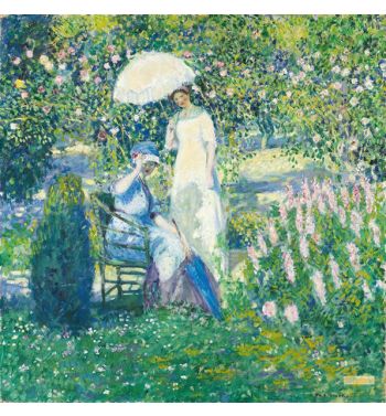 Two Ladies In A Garden