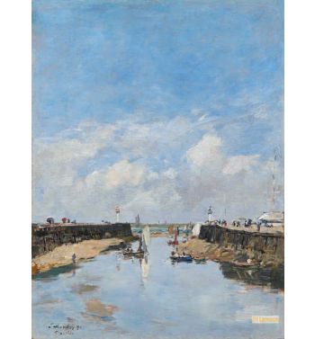 Trouville The Jetties In A Harbour 1891