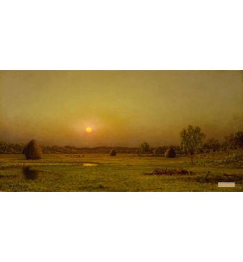 Marsh Sunset Newburyport Massachusetts C 1876 1882