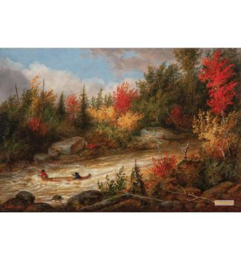 Shooting The Rapids Jacques Cartier River 1861